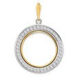 22 mm 14k Multi-Tone Gold coin bezel for 21.6 mm Coin