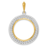 14k Multi-Tone Gold coin bezel for US $25 American Eagle Platinum — additional image