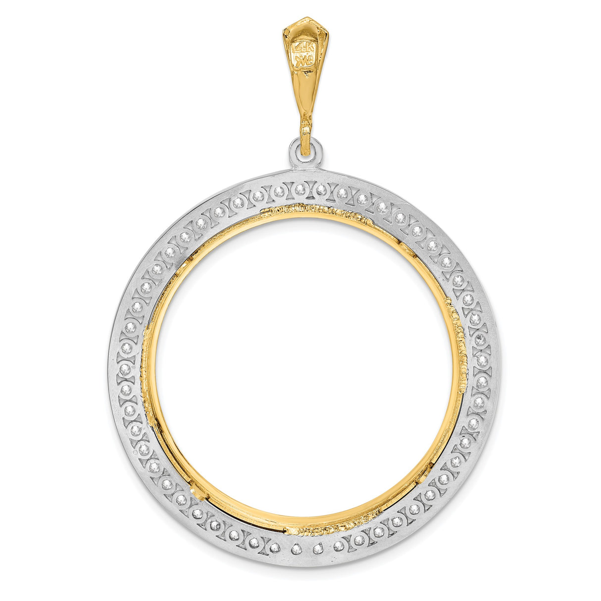 14k Multi-Tone Gold coin bezel for Australian $100 Lunar Series 1 — additional image