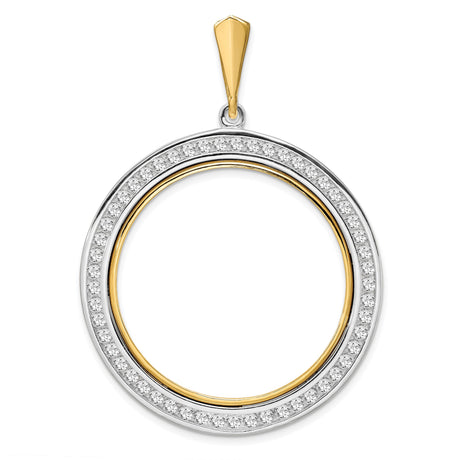 14k Multi-Tone Gold coin bezel for Australian $100 Kangaroo Series 1