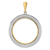 14k Multi-Tone Gold coin bezel for Australian $100 Koala