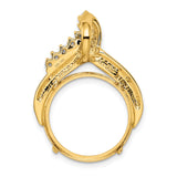 14k Yellow Gold coin bezel for Isle of Man Cat — additional image