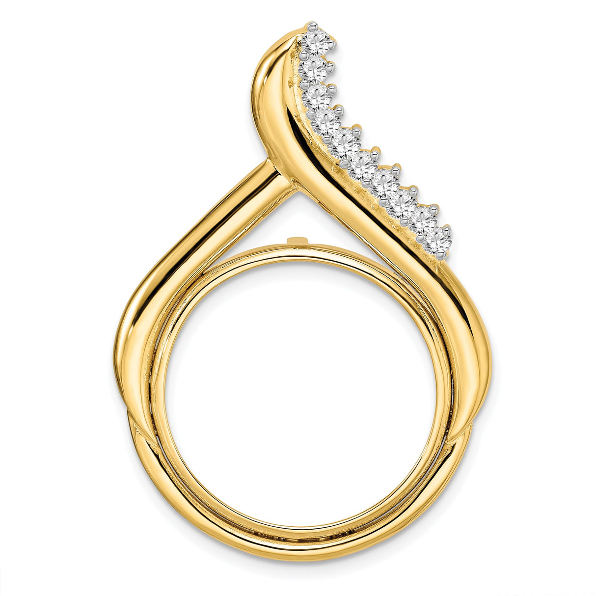 22 mm 14k Yellow Gold coin bezel for 21.6 mm Coin