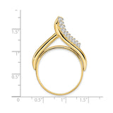 14k Yellow Gold coin bezel for US $50 American Eagle Platinum — size reference (ruler)