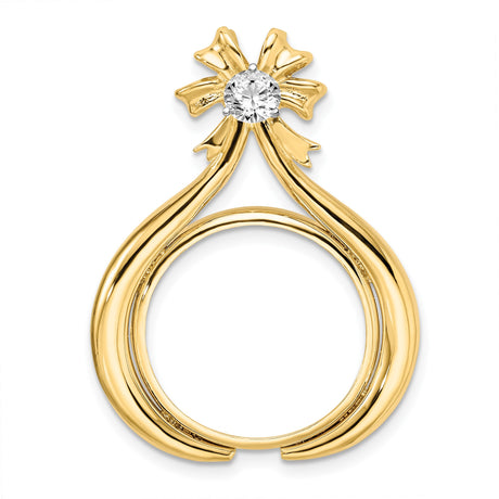 18 mm 14k Multi-Tone Gold coin bezel for 18 mm Coin