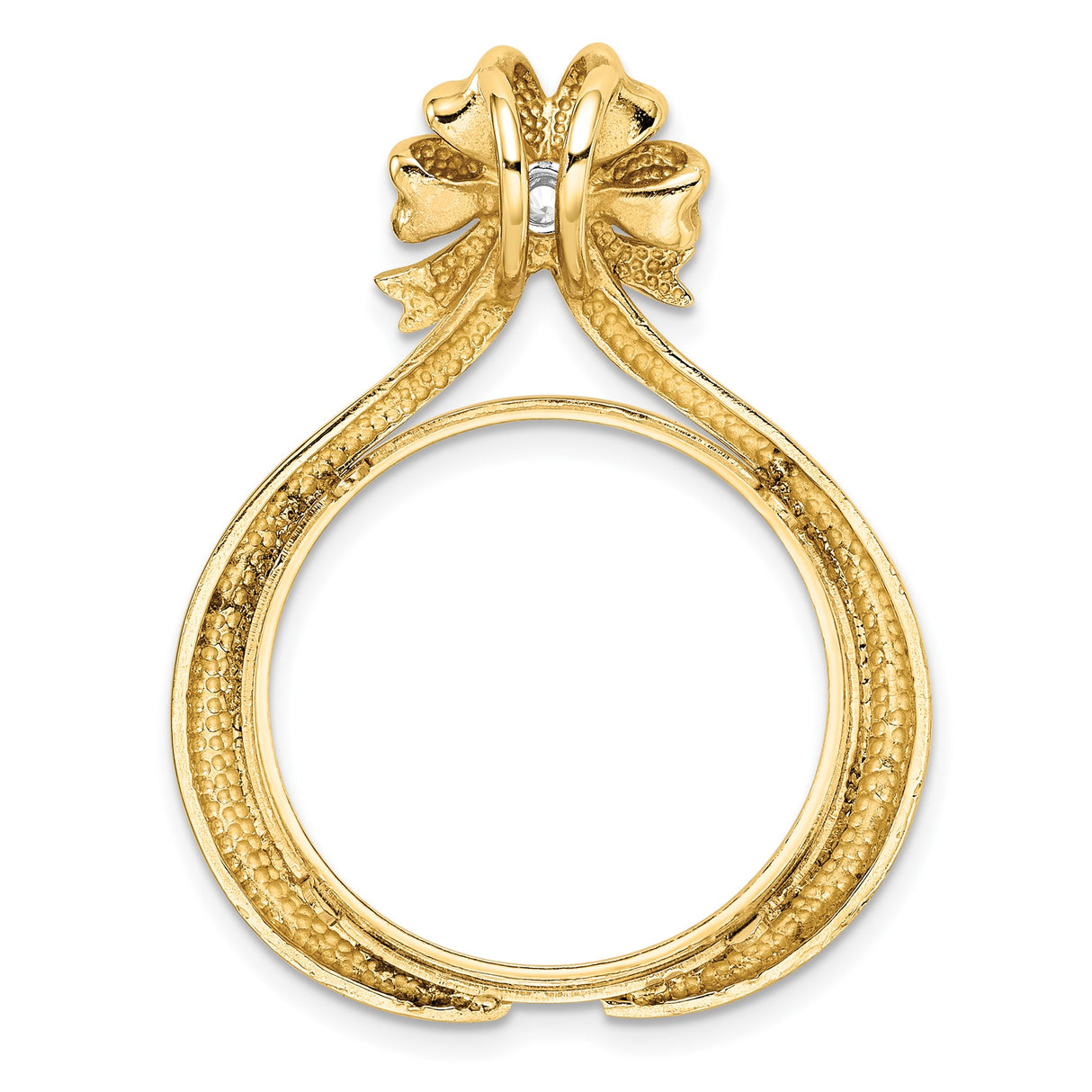14k Multi-Tone Gold coin bezel for US $25 American Eagle Platinum — additional image