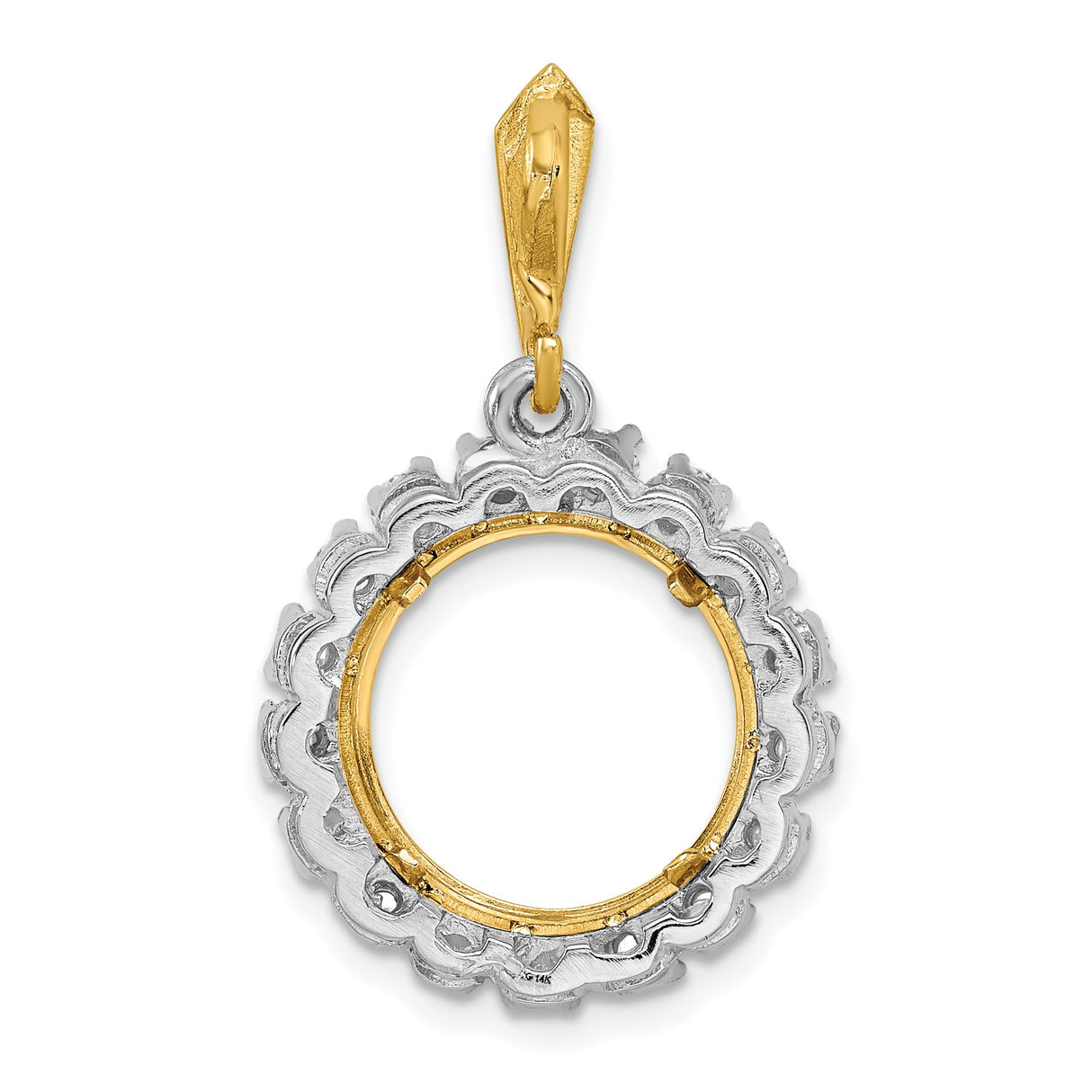 13 mm 14k Multi-Tone Gold coin bezel for 13 mm Coin — additional image