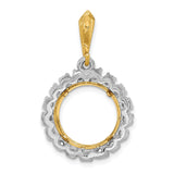 13 mm 14k Multi-Tone Gold coin bezel for 13 mm Coin — additional image