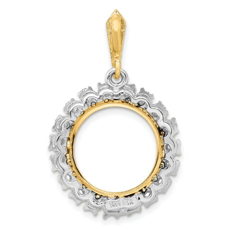 15 mm 14k Multi-Tone Gold coin bezel for 15 mm Coin — additional image