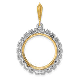 14k Multi-Tone Gold coin bezel for Isle of Man Cat — additional image