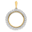 22 mm 14k Multi-Tone Gold coin bezel for 21.6 mm Coin