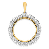 22 mm 14k Multi-Tone Gold coin bezel for 21.6 mm Coin
