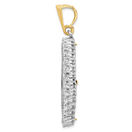 14k Multi-Tone Gold coin bezel for Isle of Man 1/2 Crown Cat — alternate view