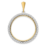 14k Multi-Tone Gold coin bezel for Australian $100 Nugget