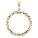 14k coin bezel for Austria 2,000 Schillings / €100 Philharmonic — additional image