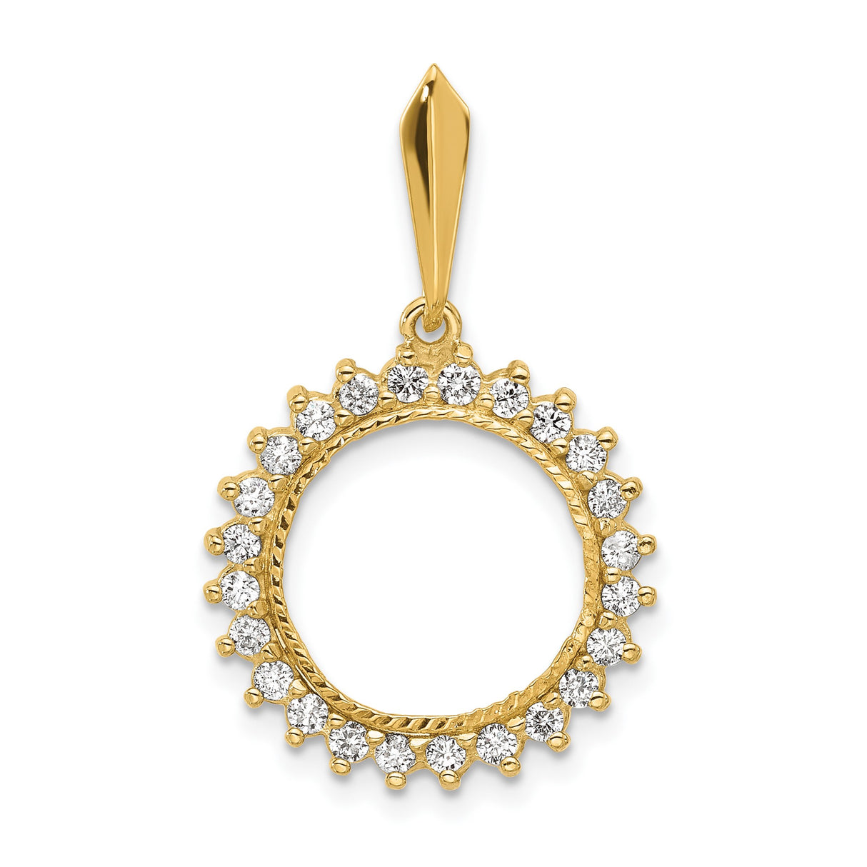 13 mm 14k Multi-Tone Gold coin bezel for 13 mm Coin