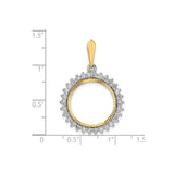 14k Multi-Tone Gold coin bezel for Australian $15 Lunar Series 3 — size reference (ruler)