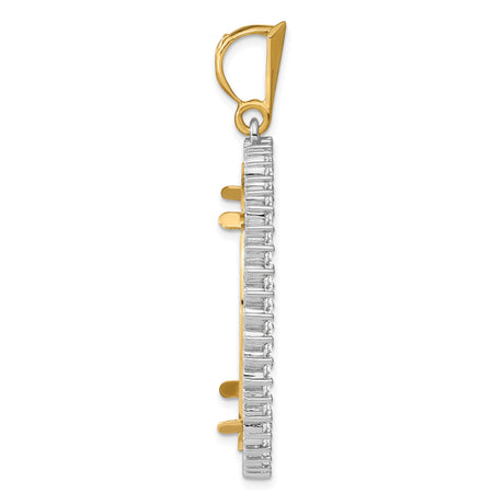 14k Multi-Tone Gold coin bezel for Isle of Man 1 Crown Cat — alternate view