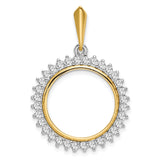 18 mm 14k Multi-Tone Gold coin bezel for 18 mm Coin