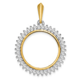 14k Multi-Tone Gold coin bezel for Australian $25 Lunar Series 1