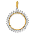 22 mm 14k Multi-Tone Gold coin bezel for 21.6 mm Coin