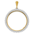34 mm 14k Multi-Tone Gold coin bezel for 34.2 mm Coin