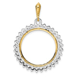 14k Multi-Tone Gold coin bezel for US $25 American Eagle Platinum — additional image