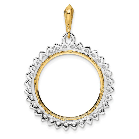 14k Multi-Tone Gold coin bezel for US $25 American Eagle Platinum — additional image
