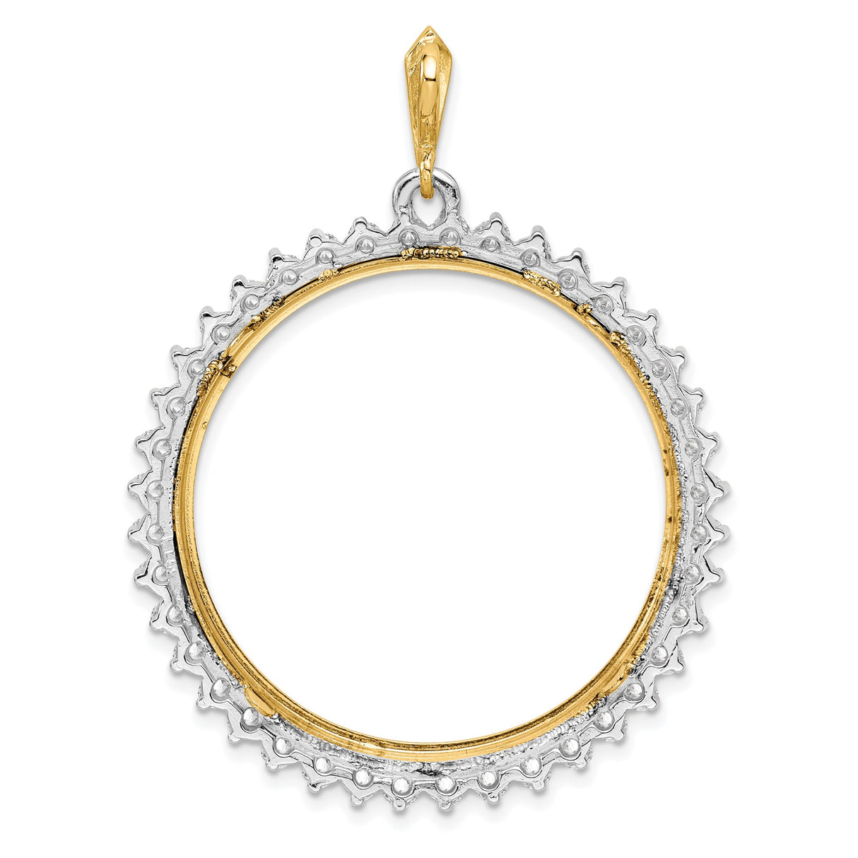14k Multi-Tone Gold coin bezel for Australian $100 Lunar Series 3 — additional image