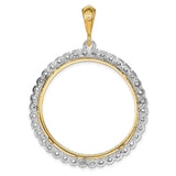 32 mm 14k Multi-Tone Gold coin bezel pendant for Canadian $1 Dollar — additional image