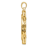 30 mm 14k Yellow Gold coin bezel pendant for Canadian $50 Maple Leaf — alternate view
