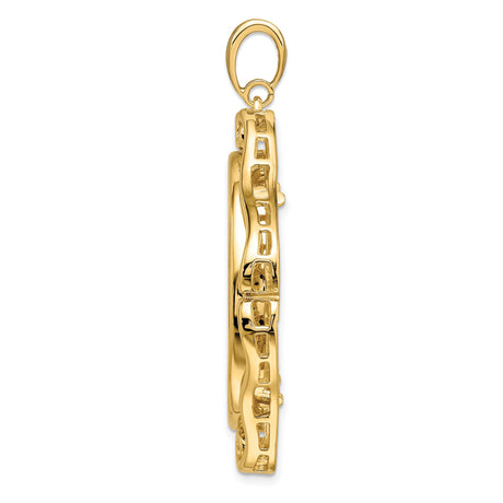 30 mm 14k Yellow Gold coin bezel pendant for Canadian $50 Maple Leaf — alternate view