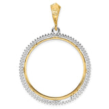 30 mm 14k Multi-Tone Gold coin bezel pendant for Canadian $50 Maple Leaf — additional image
