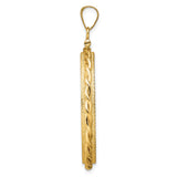 30 mm 14k Yellow Gold coin bezel pendant for Canadian $50 Maple Leaf — alternate view