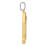 30 mm 14k Multi-Tone Gold coin bezel pendant for Canadian $50 Maple Leaf — alternate view