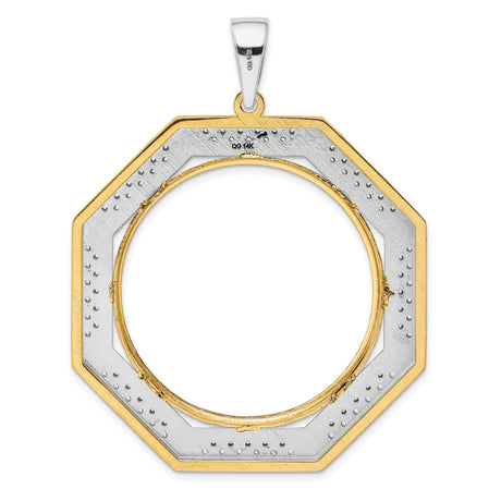 30 mm 14k Multi-Tone Gold coin bezel pendant for Canadian $50 Maple Leaf — additional image