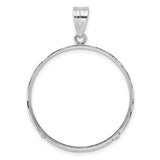 30 mm 14k White Gold coin bezel pendant for Canadian $50 Maple Leaf — additional image
