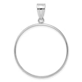30 mm 14k White Gold coin bezel pendant for Canadian $50 Maple Leaf