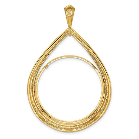 30 mm 14k Yellow Gold coin bezel pendant for Canadian $50 Maple Leaf — additional image