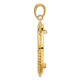 30 mm 14k Yellow Gold coin bezel pendant for Canadian $50 Maple Leaf — alternate view