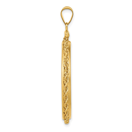 30 mm 14k Yellow Gold coin bezel pendant for Canadian $50 Maple Leaf — alternate view