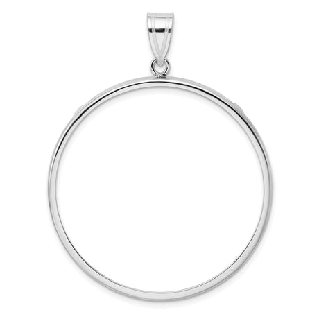 38 mm 14k White Gold coin bezel pendant for Canadian $5 Maple Leaf