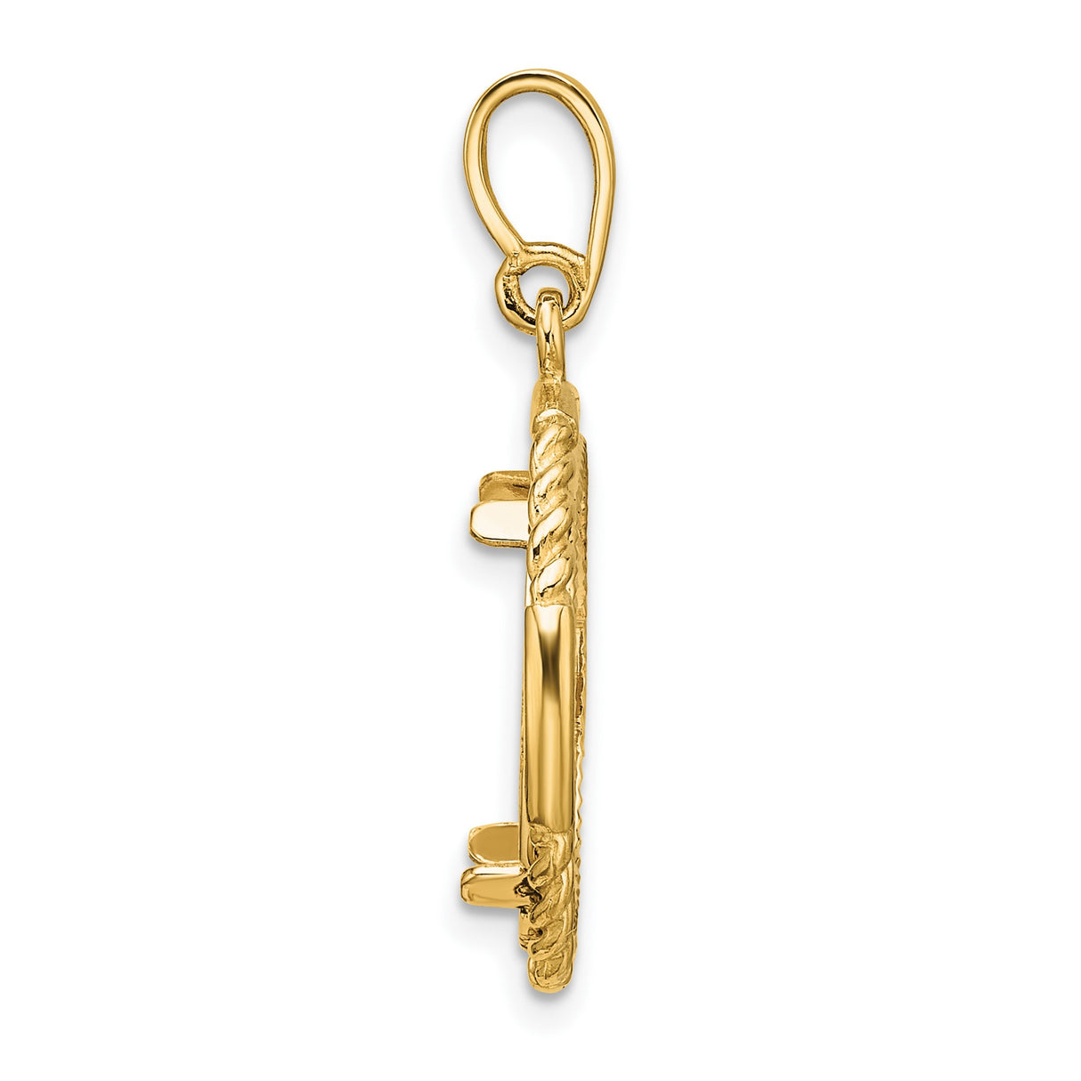 16 mm 14k Yellow Gold coin bezel pendant for Canadian $5 Maple Leaf — alternate view
