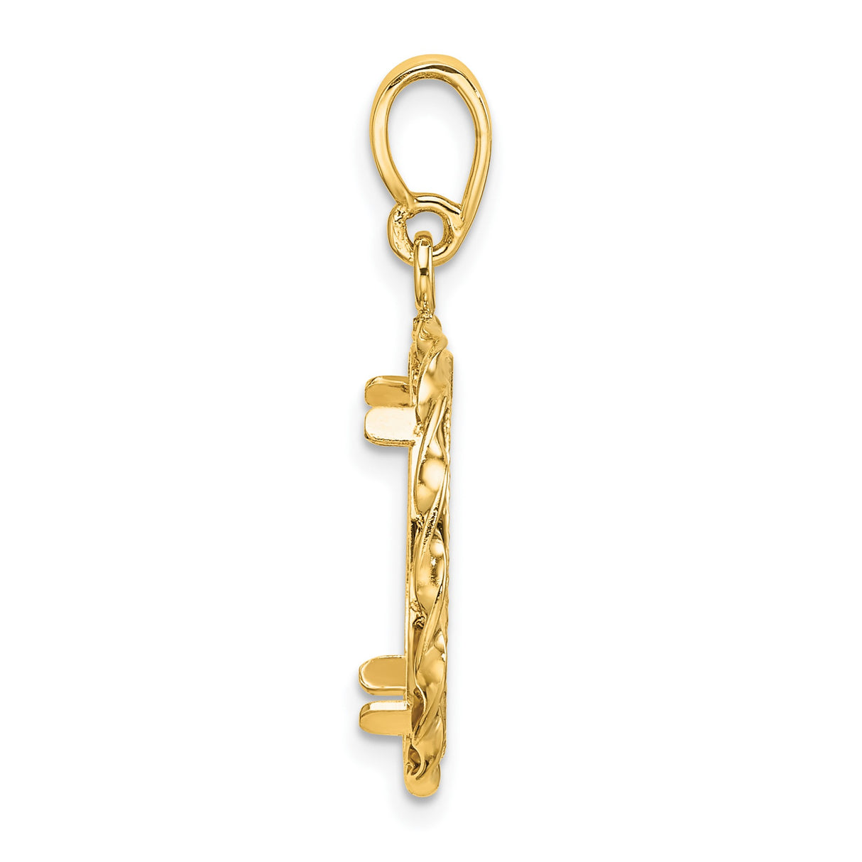 16 mm 14k Yellow Gold coin bezel pendant for Canadian $5 Maple Leaf — alternate view