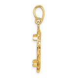 16 mm 14k Yellow Gold coin bezel pendant for Canadian $5 Maple Leaf — alternate view