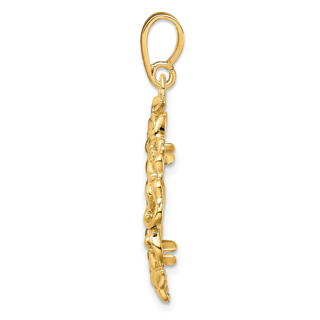 16 mm 14k Yellow Gold coin bezel pendant for Canadian $5 Maple Leaf — alternate view