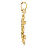 16 mm 14k Yellow Gold coin bezel pendant for Canadian $5 Maple Leaf — alternate view