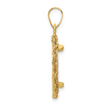 16 mm 14k Yellow Gold coin bezel pendant for Canadian $5 Maple Leaf — alternate view