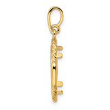 16 mm 14k Yellow Gold coin bezel pendant for Canadian $5 Maple Leaf — alternate view