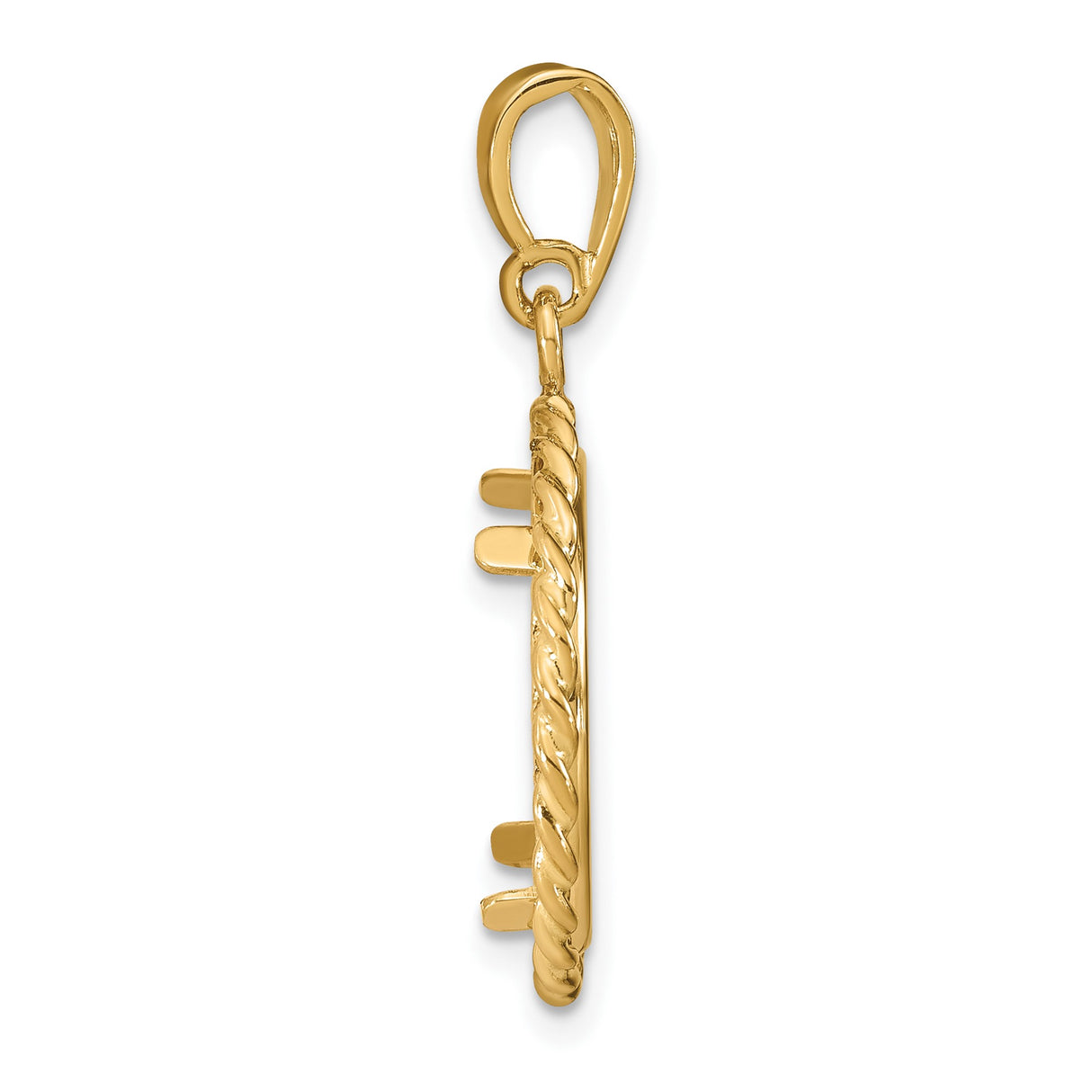 16 mm 14k Yellow Gold coin bezel pendant for Canadian $5 Maple Leaf — alternate view